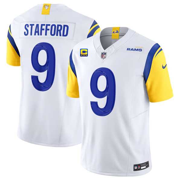 Men & Women & Youth Los Angeles Rams #9 Matthew Stafford White 2023 F.U.S.E. With 4-Star C Patch Vapor Untouchable Limited Football Stitched Jersey->los angeles rams->NFL Jersey